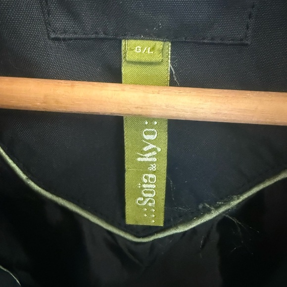 Soia & Kyo L GUC soft black Bomber Jacket with Military-Inspired Design - Picture 8 of 15